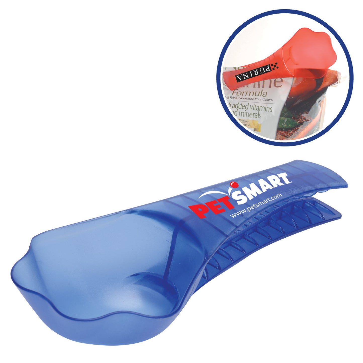 Pet food scoop & clip bag clip