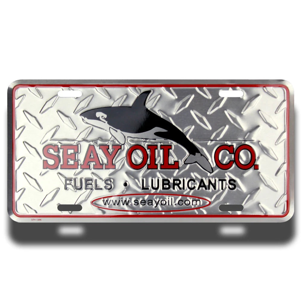 Embossed aluminum license plate, US car size, silk print