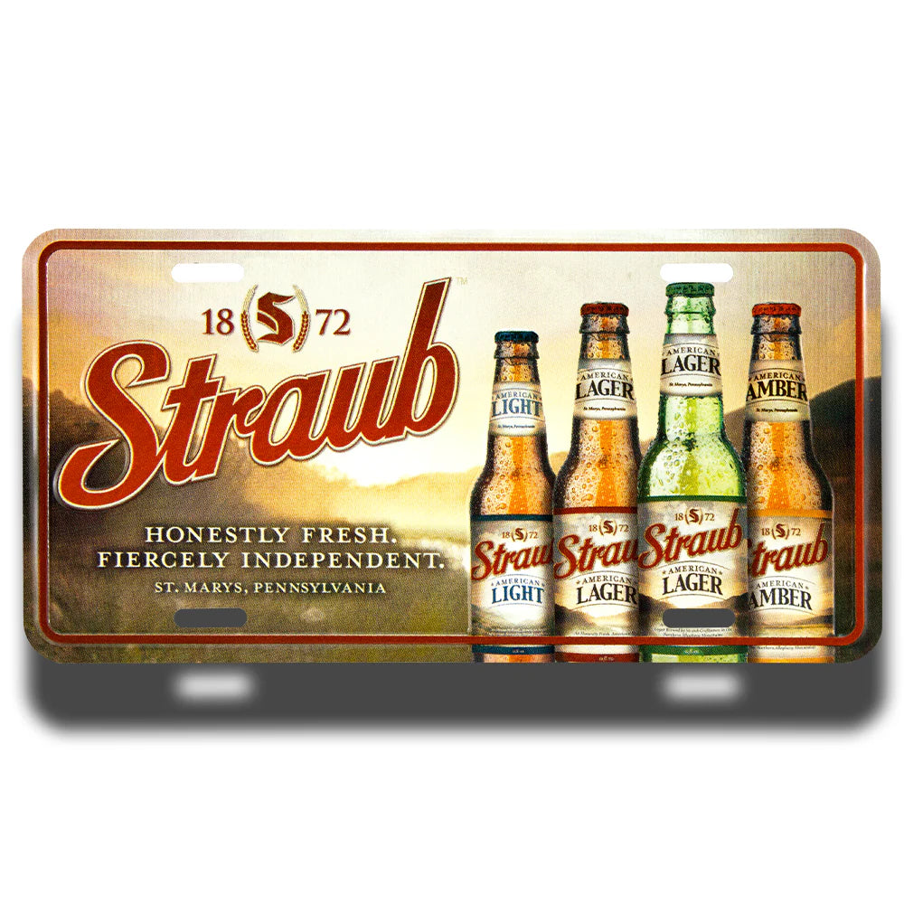 Embossed aluminum license plate, US car size, full color printing