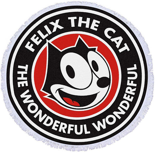 Round beach towel with fringe, diameter 150cm