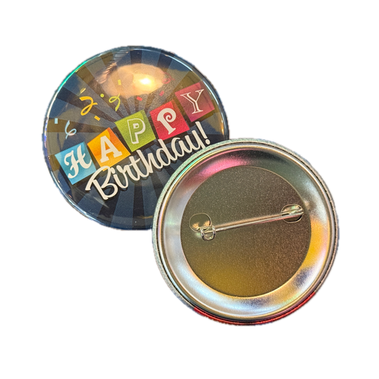 Custom Made in America Button Badge - 2.25 inches (approx. 57 mm)