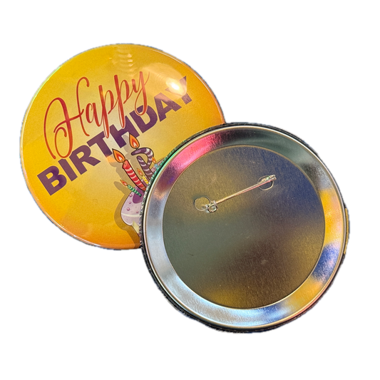 Custom made in the USA badges, 3.5 inches (approx. 89 mm)