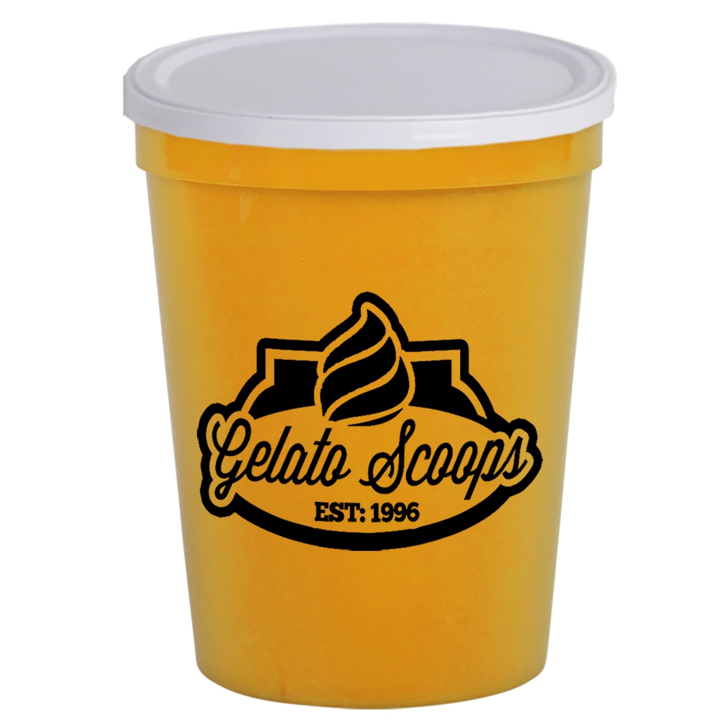 Stadium Cup Solid 16oz (473ml) with Lid (No Holes) SC16NH