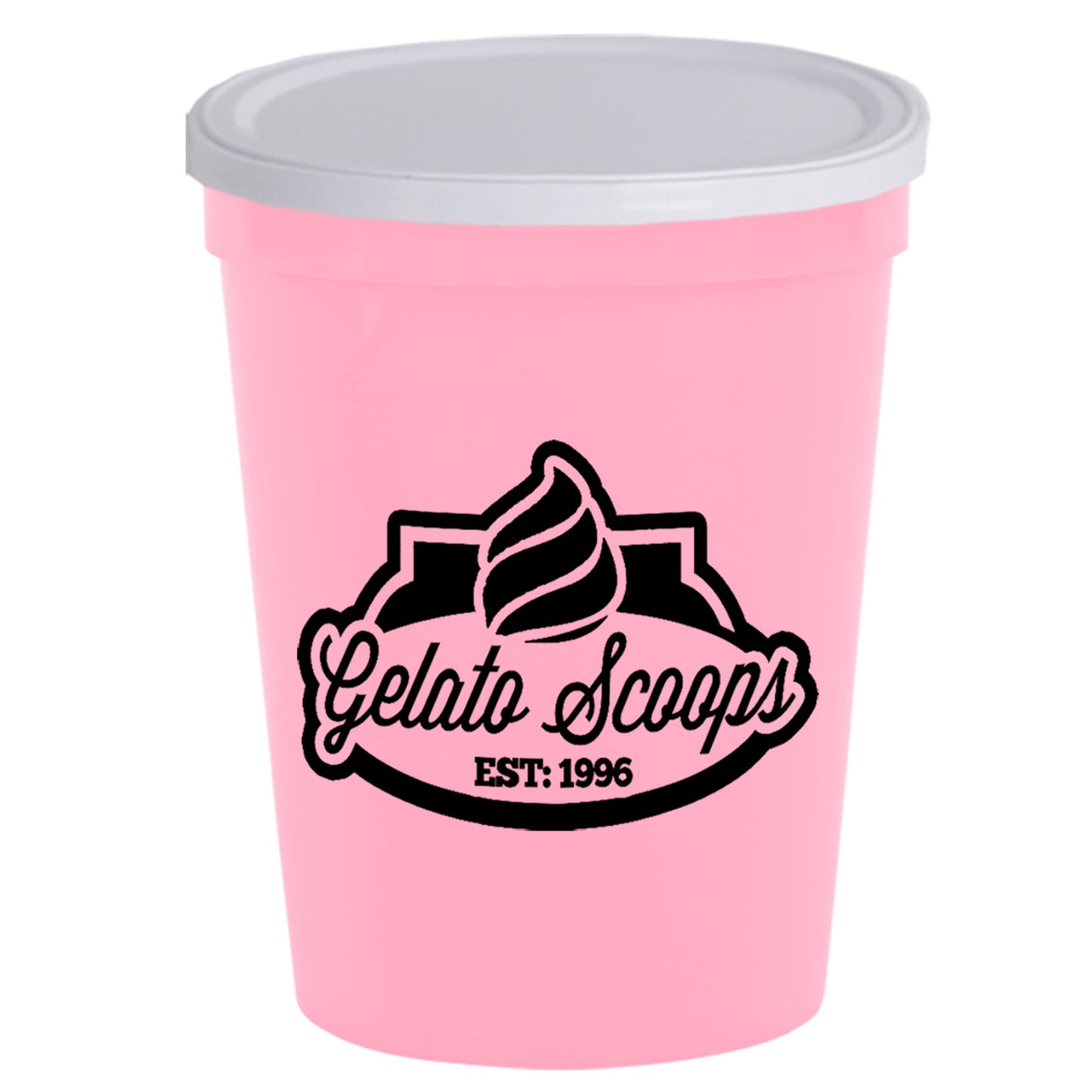 Stadium Cup Solid 16oz (473ml) with Lid (No Holes) SC16NH