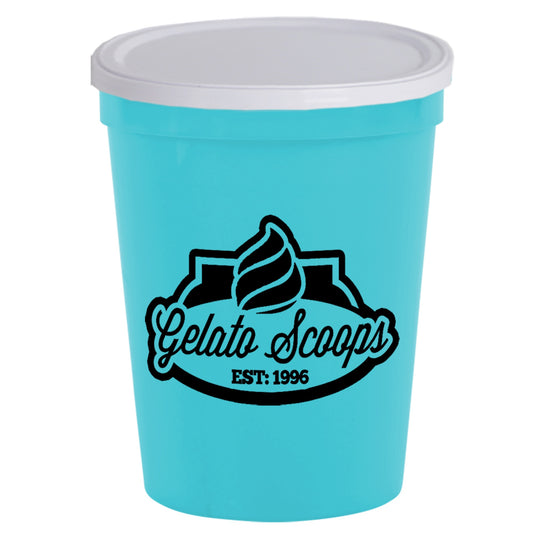 Stadium Cup Solid 16oz (473ml) with Lid (No Holes) SC16NH