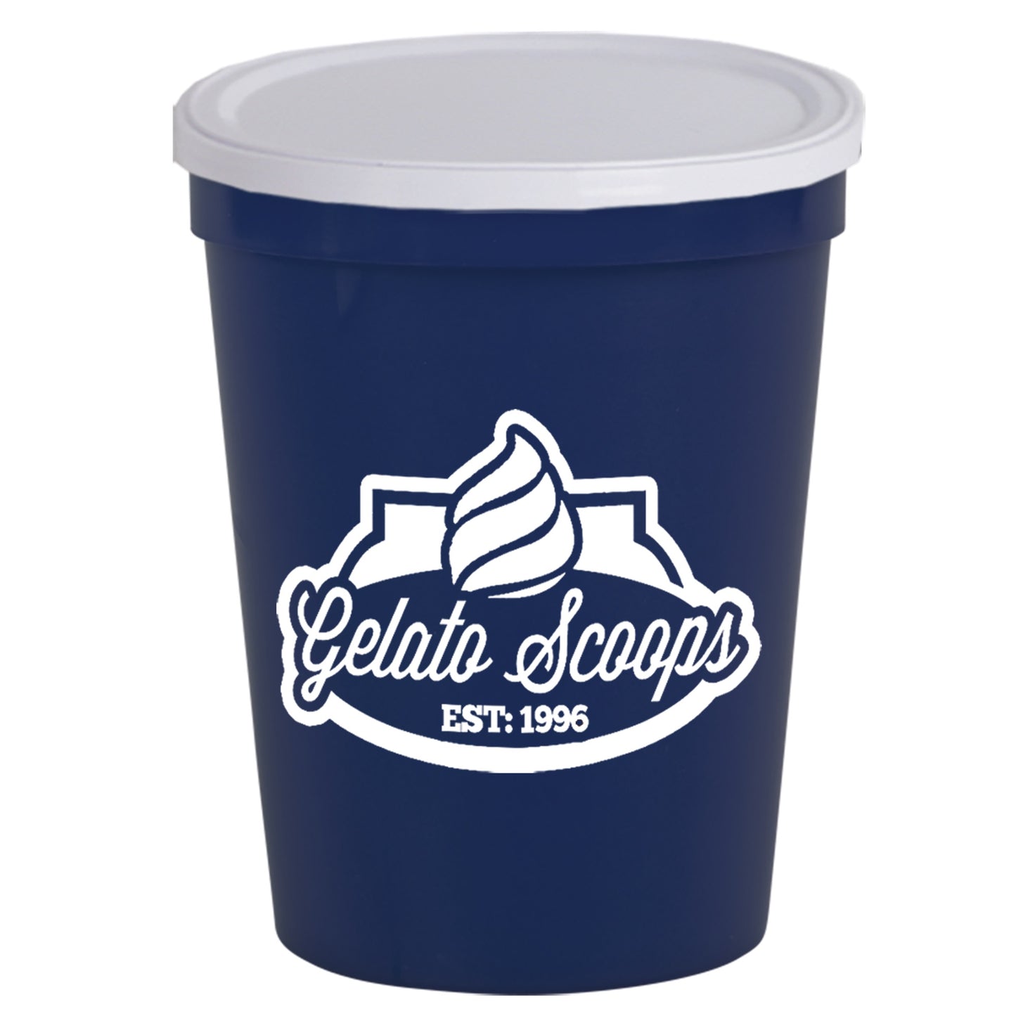 Stadium Cup Solid 16oz (473ml) with Lid (No Holes) SC16NH