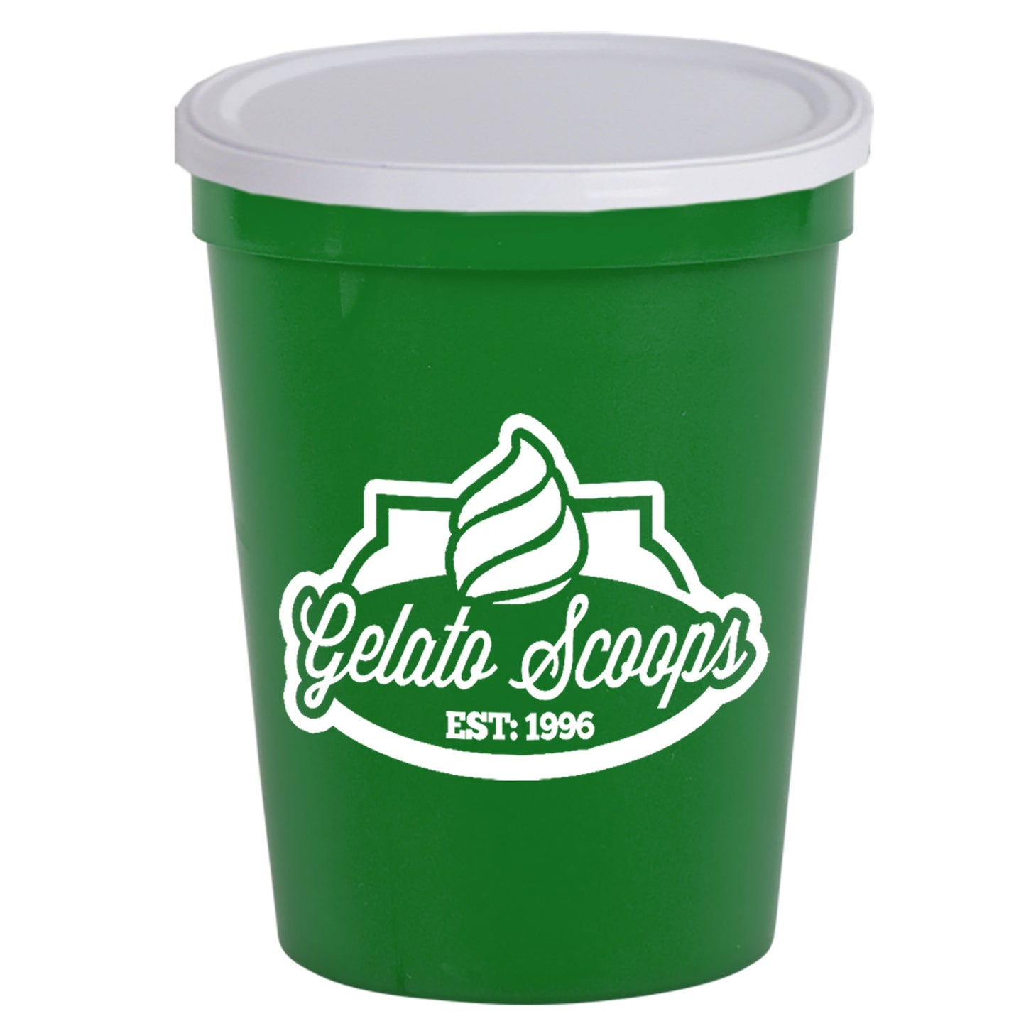 Stadium Cup Solid 16oz (473ml) with Lid (No Holes) SC16NH
