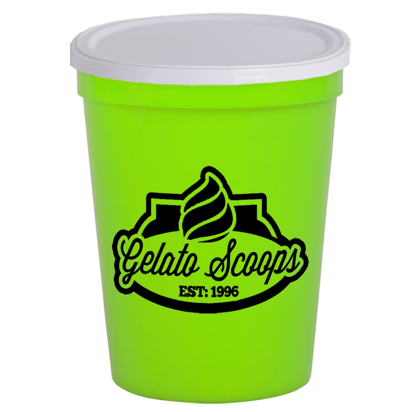 Stadium Cup Solid 16oz (473ml) with Lid (No Holes) SC16NH
