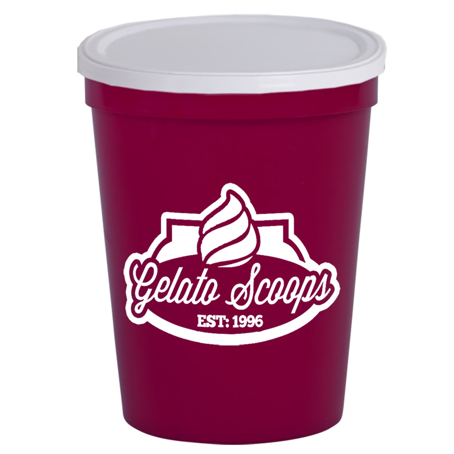 Stadium Cup Solid 16oz (473ml) with Lid (No Holes) SC16NH