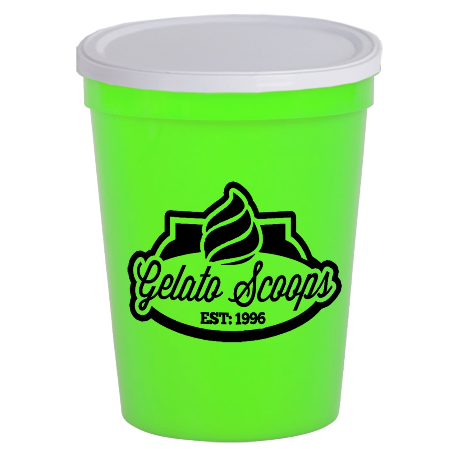 Stadium Cup Solid 16oz (473ml) with Lid (No Holes) SC16NH
