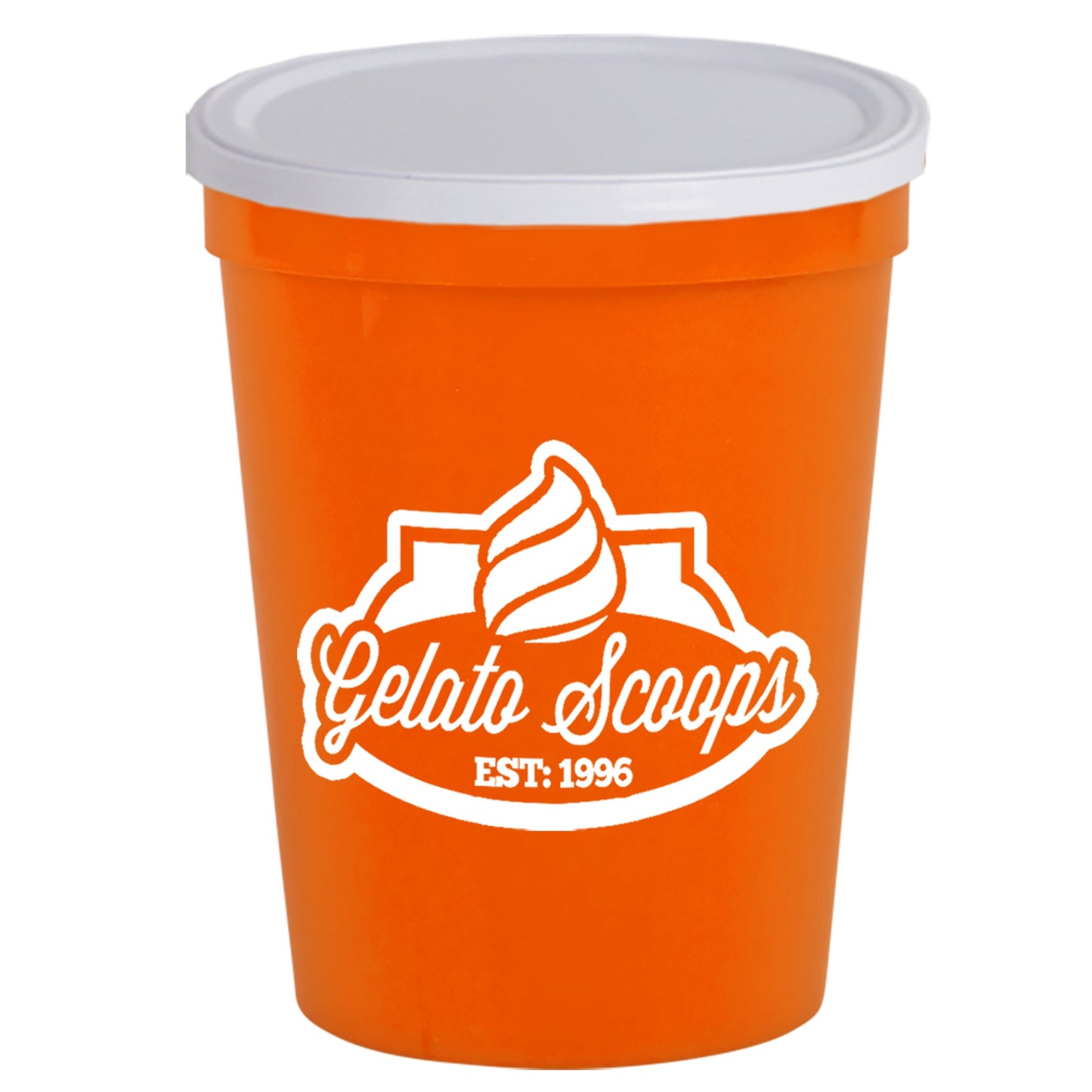 Stadium Cup Solid 16oz (473ml) with Lid (No Holes) SC16NH