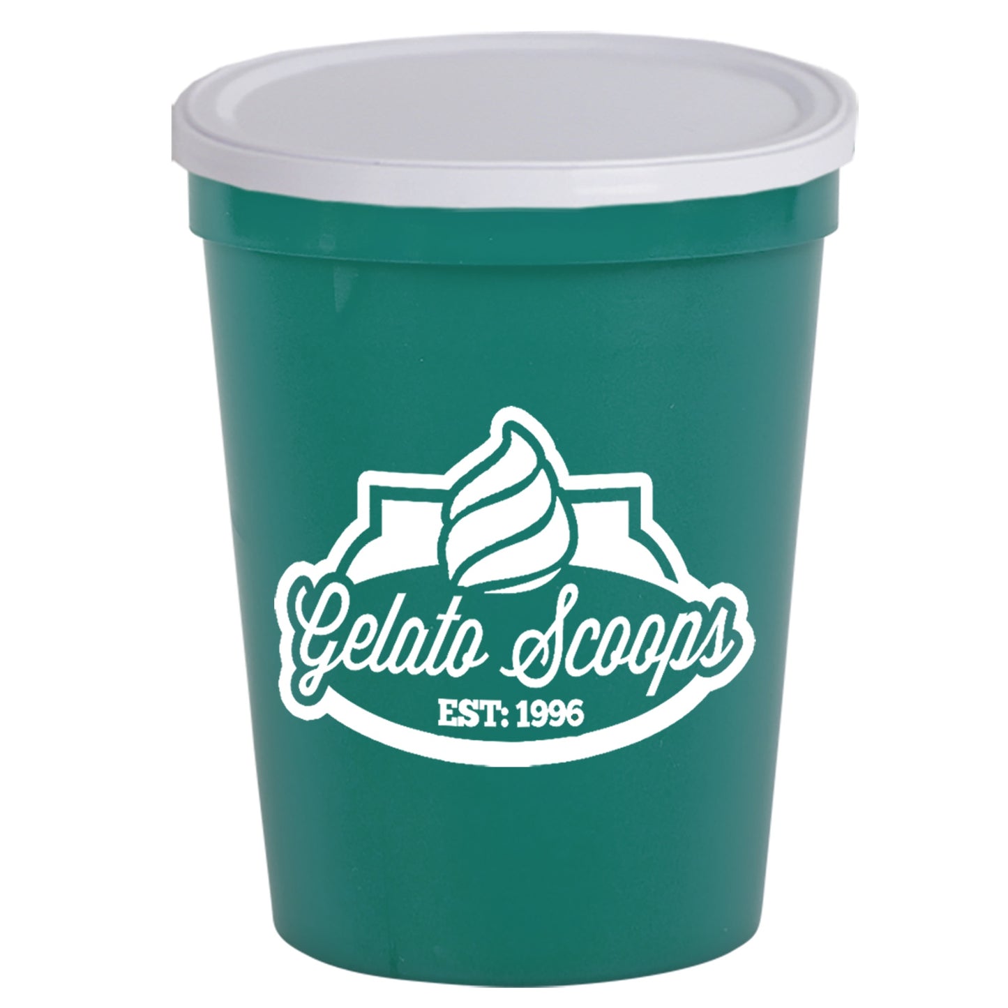 Stadium Cup Solid 16oz (473ml) with Lid (No Holes) SC16NH