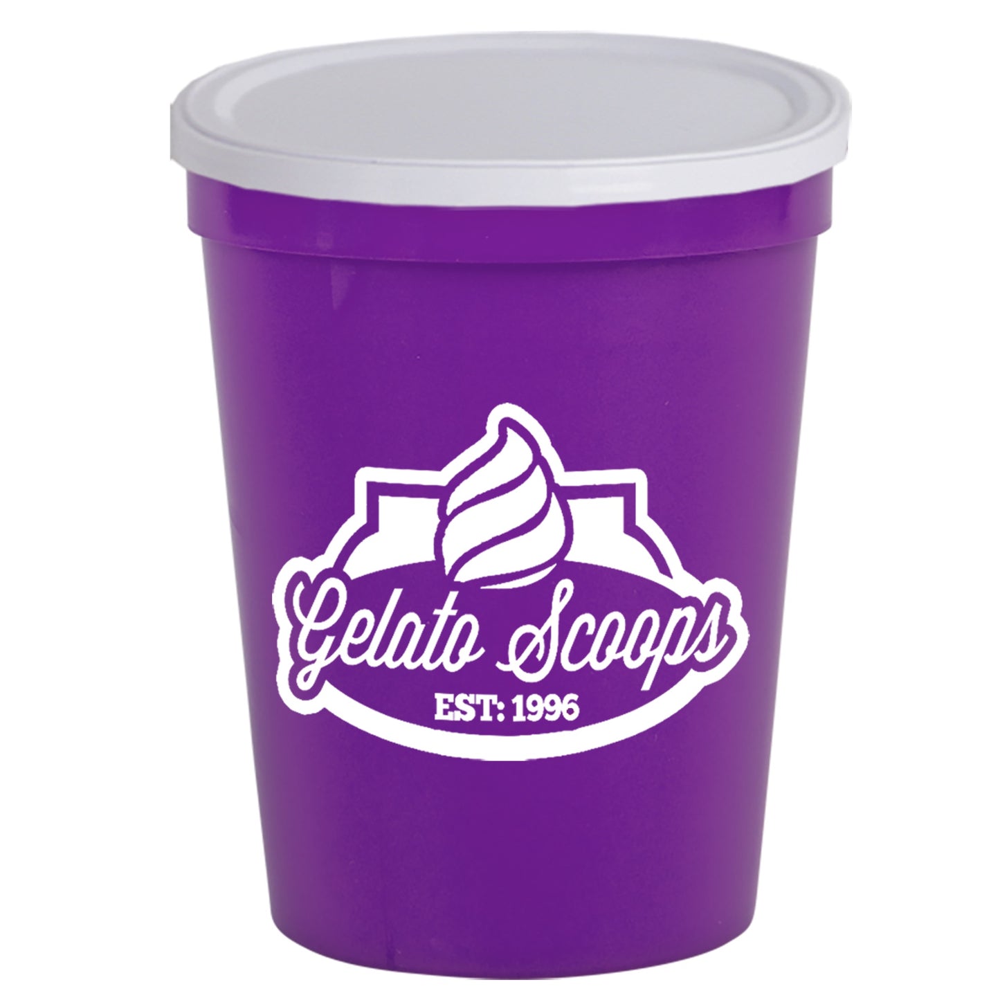 Stadium Cup Solid 16oz (473ml) with Lid (No Holes) SC16NH