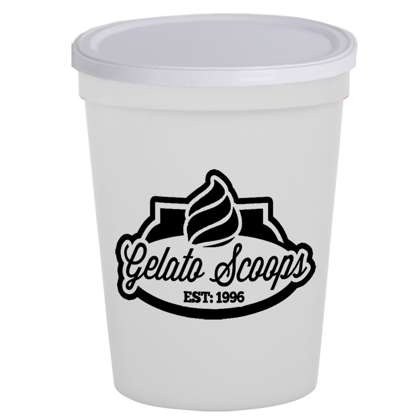 Stadium Cup Solid 16oz (473ml) with Lid (No Holes) SC16NH