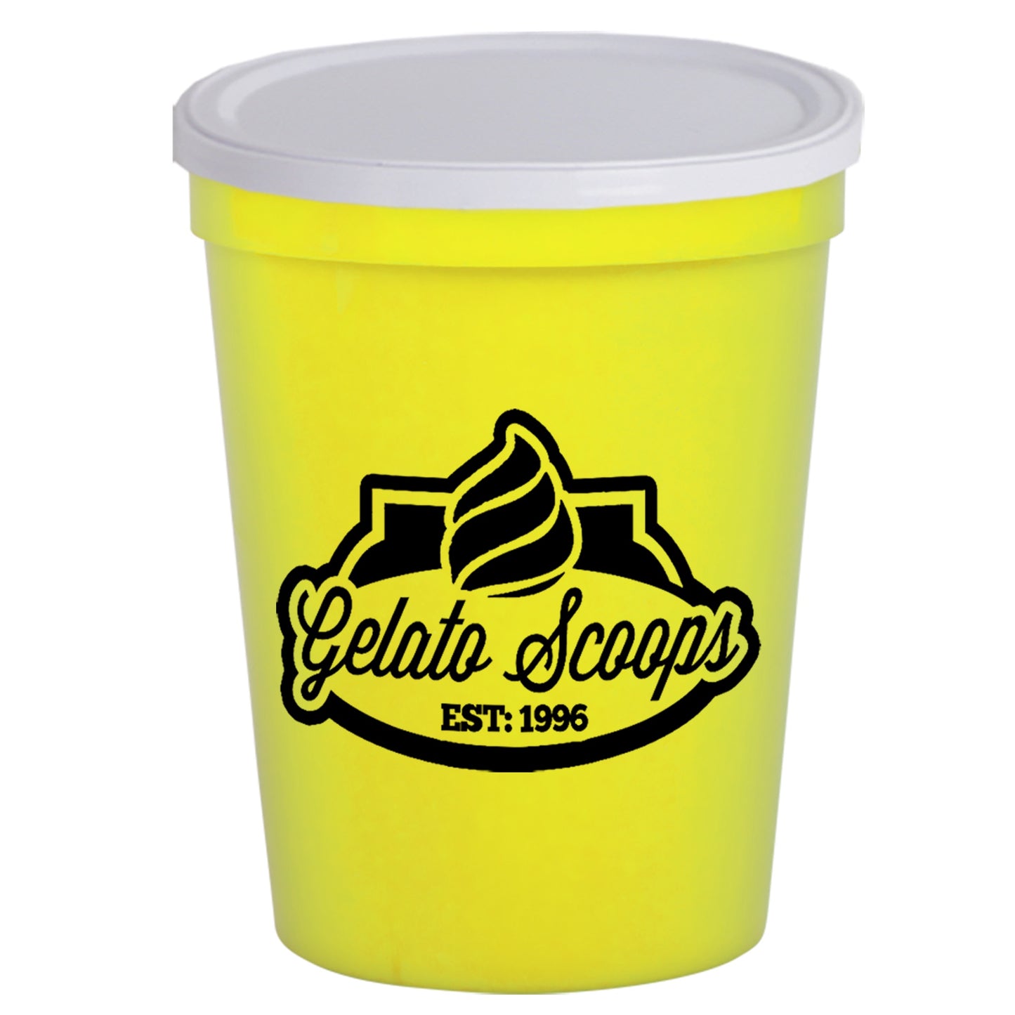 Stadium Cup Solid 16oz (473ml) with Lid (No Holes) SC16NH