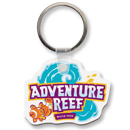 Quikey Soft Touch Keychain Full Color Custom Shape 21999
