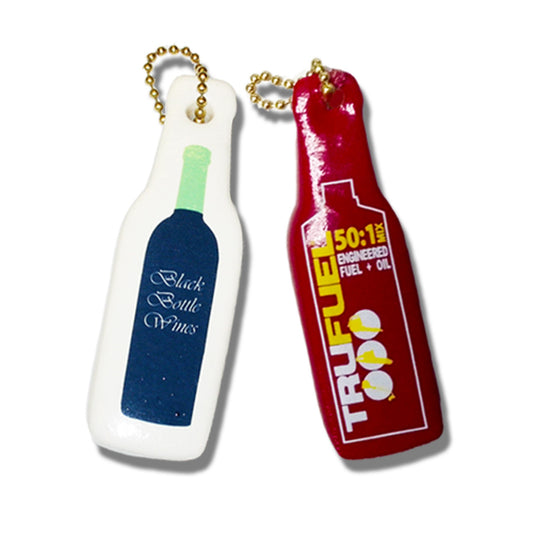 Key float, floating key holder, wine bottle shaped, KF805