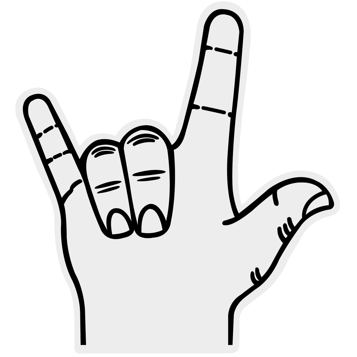 Sports Watching Cheering Goods, Love Hand Mitt, 18 inch, LV301