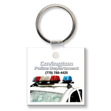 Quikey Soft Touch Keychain, Full Color, 20040, Square