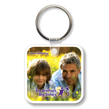 Quikey Soft Touch Keychain, Full Color, 20041, Square