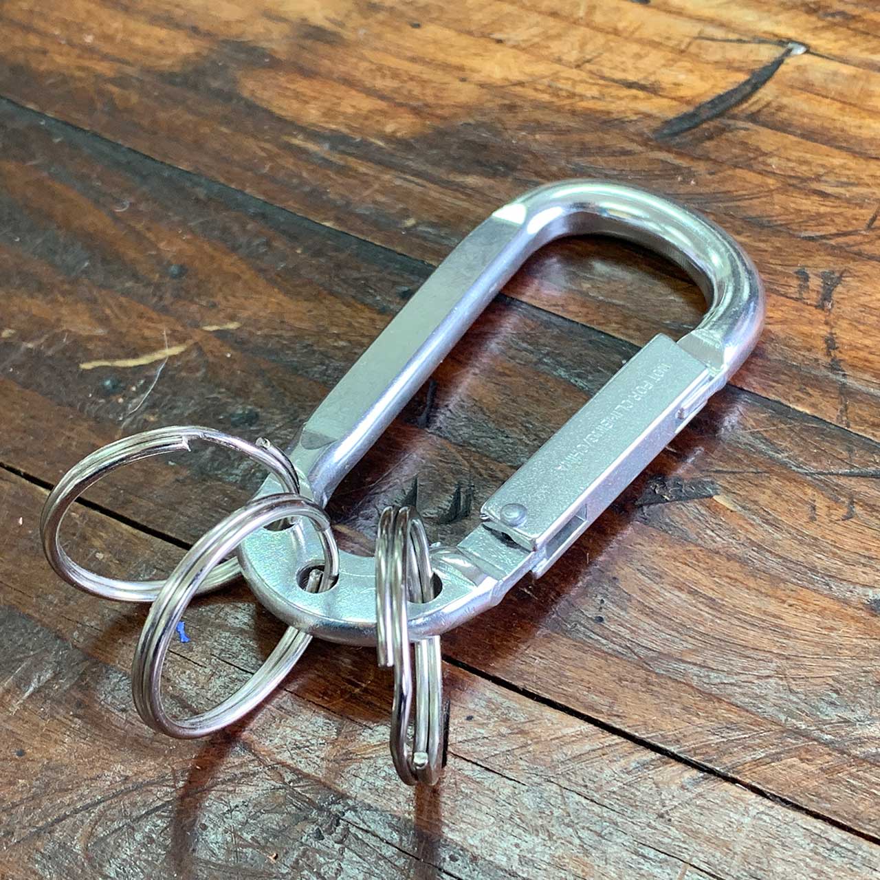 8mm Carabiner with Triple Split Ring #2090