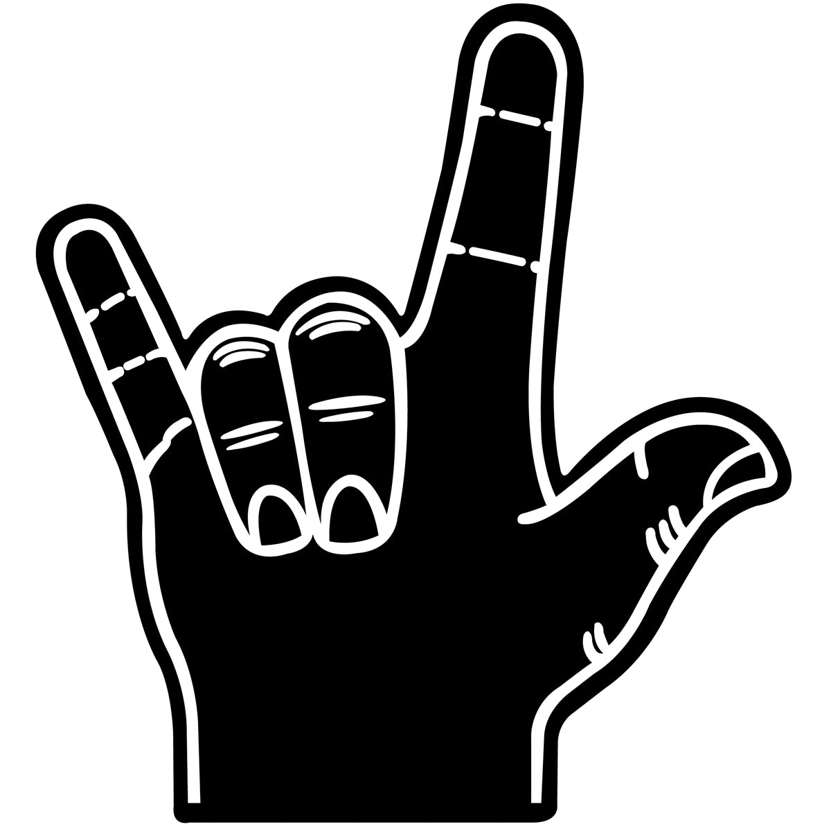 Sports Watching Cheering Goods, Love Hand Mitt, 18 inch, LV301