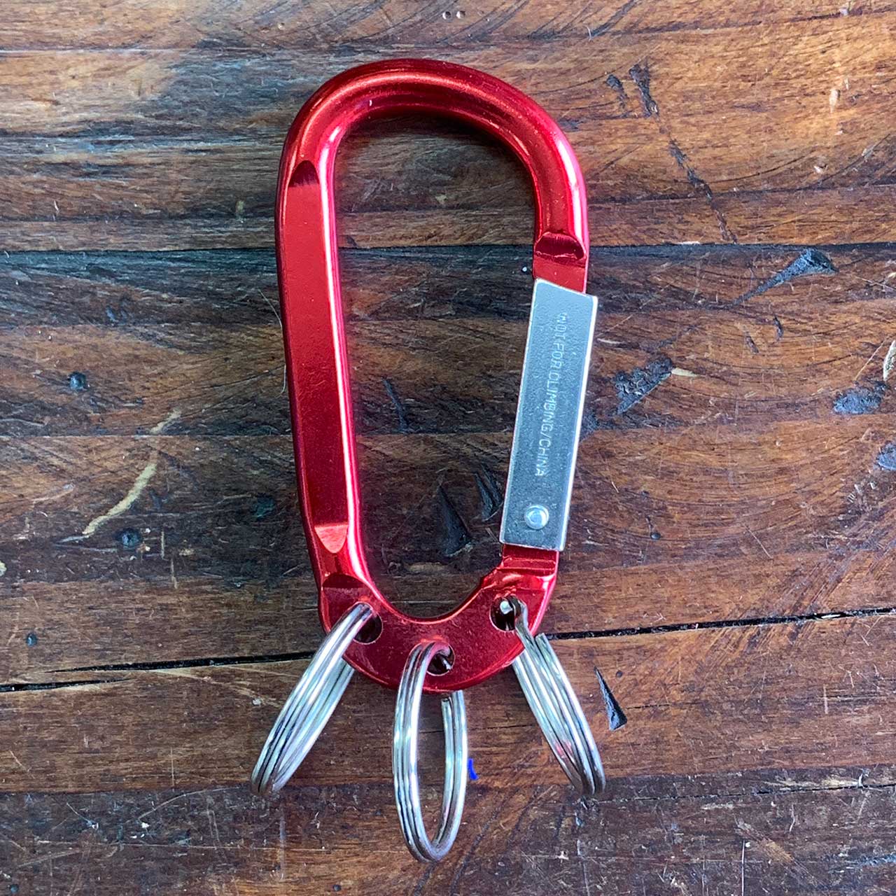 8mm Carabiner with Triple Split Ring #2090