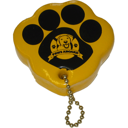 Key Float, floating key holder, dog/cat paw print shaped, KF205