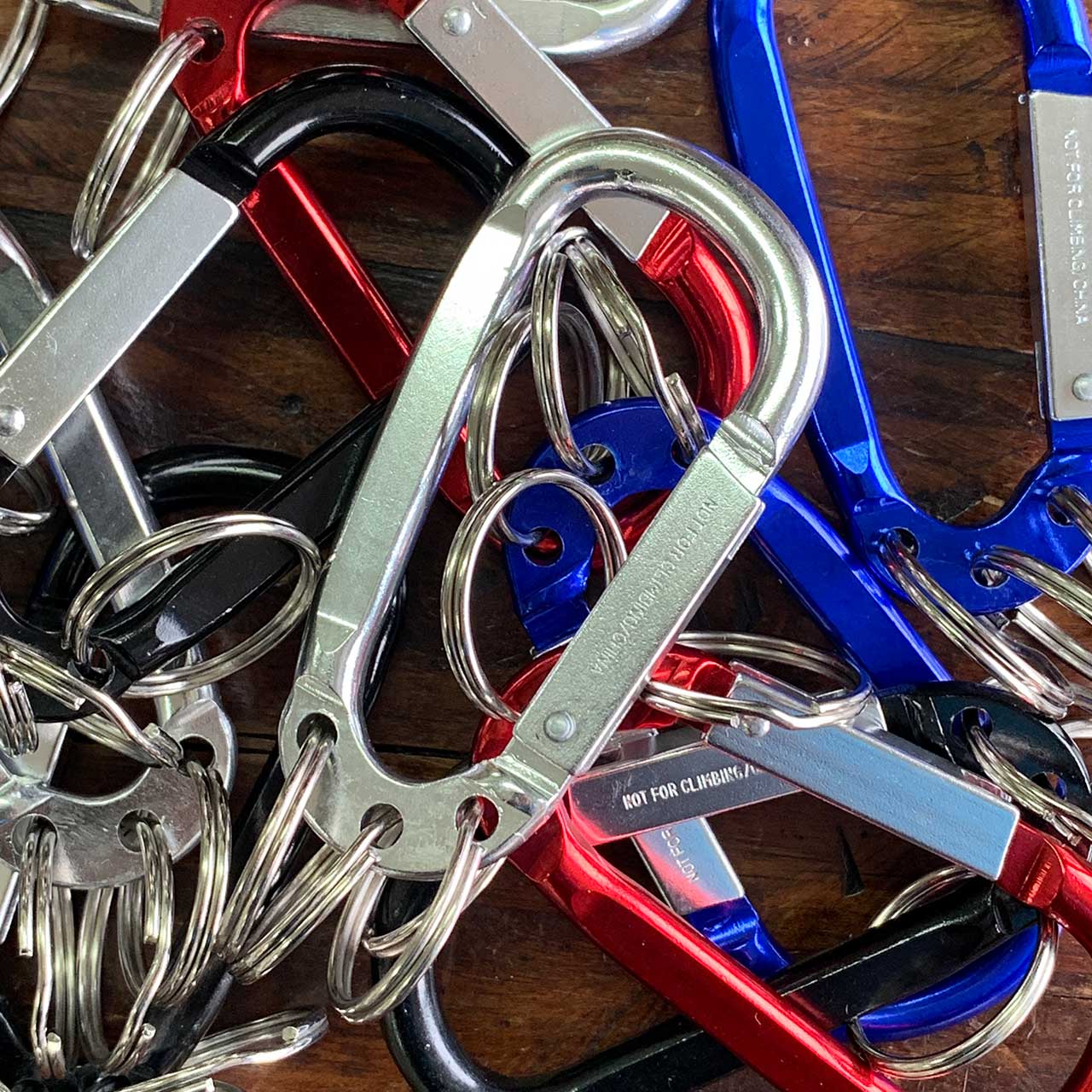 8mm Carabiner with Triple Split Ring #2090