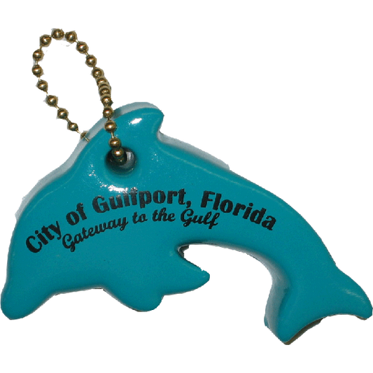 Key float, floating keychain, jumping dolphin, dolphin-shaped, KF341