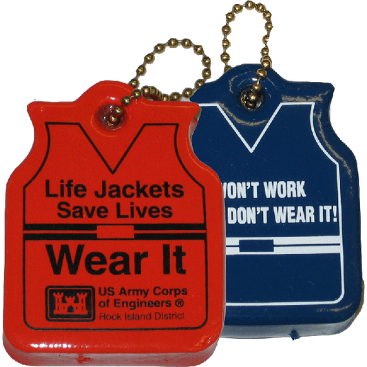 Key float, floating key holder, life jacket type, KF202