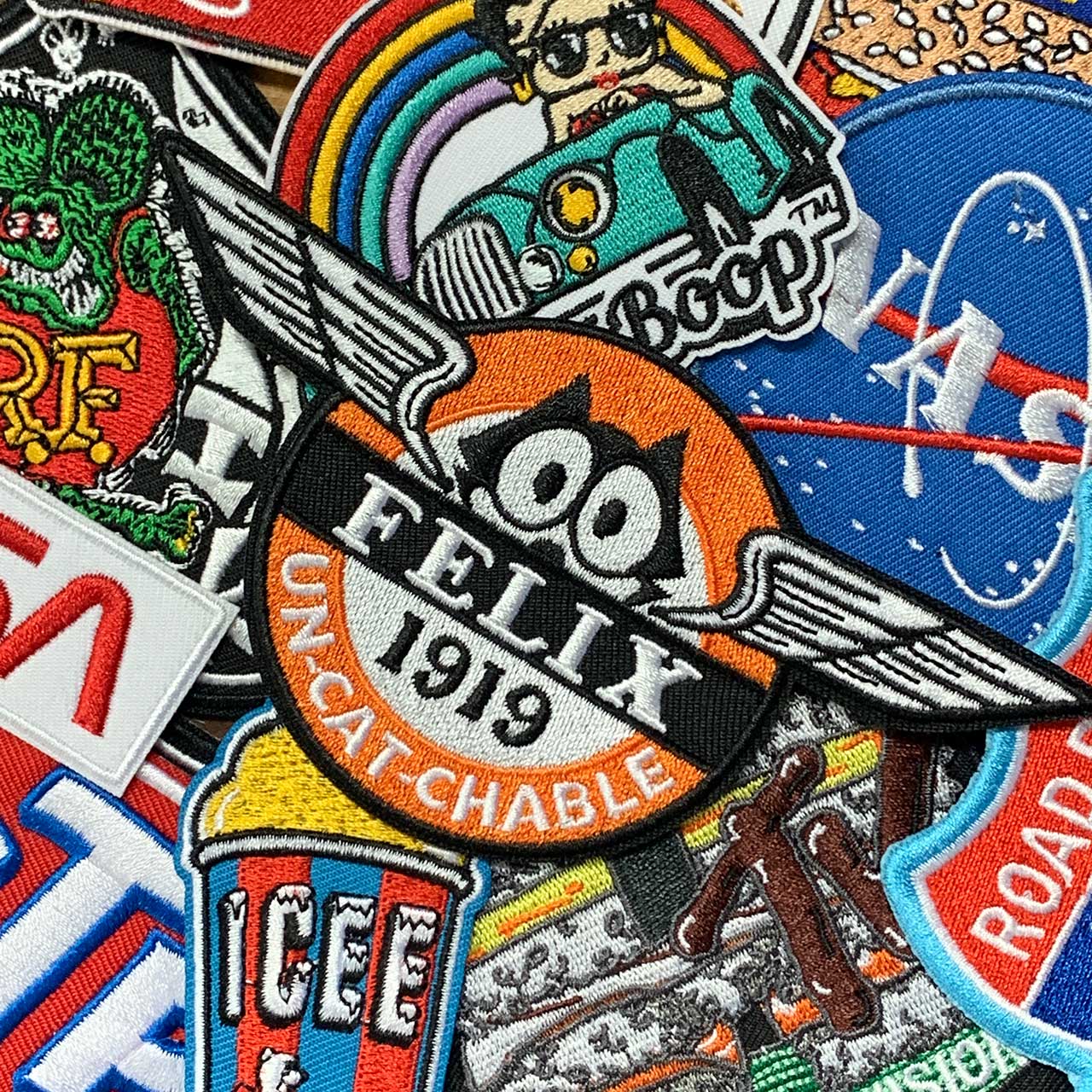 Patches, embroidery and appliques