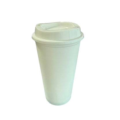 コーヒータンブラー・蓋つき・16oz｜ソリッドホワイト