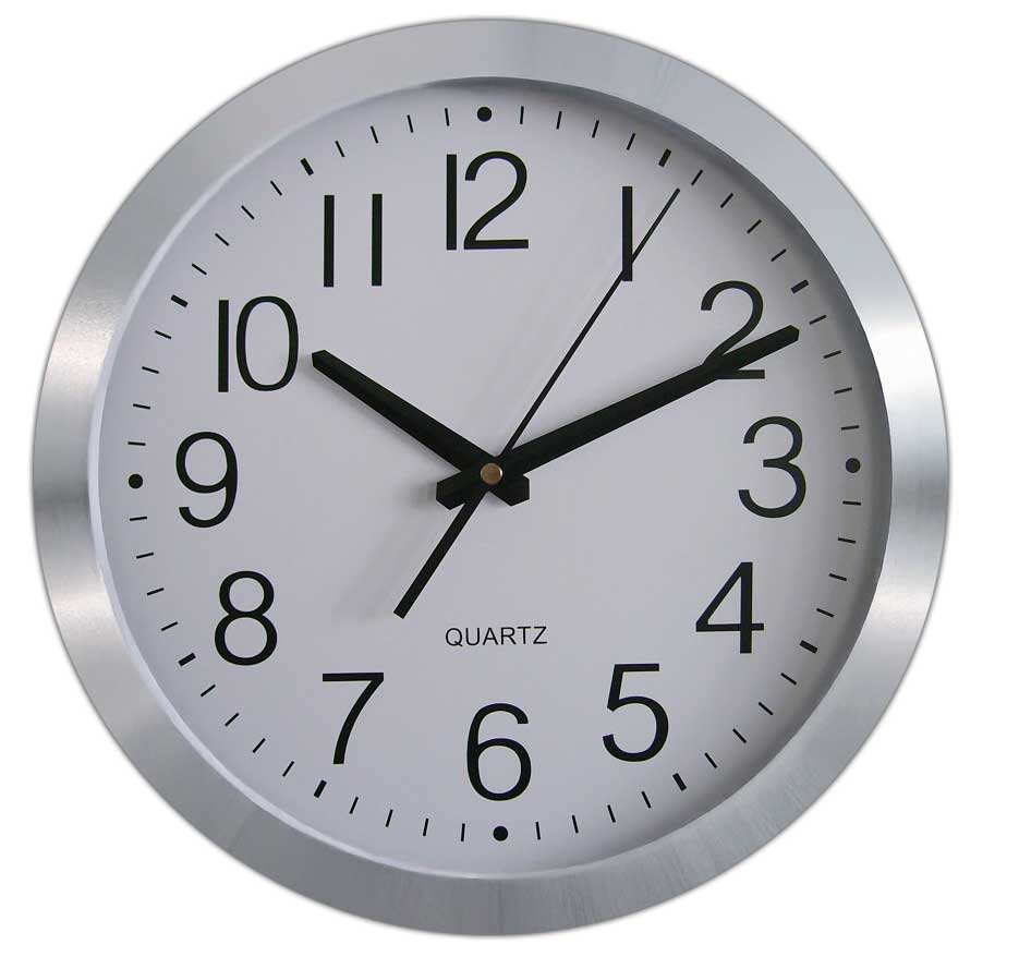 ウォールクロック・12in (約30cm)・アルミニウムベゼル