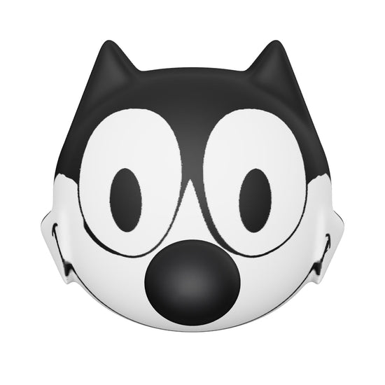 Felix the Cat スクイーズ・アンテナトッパーの3D/AR参考モデル。MOONEYES KGAZF454掲載寸法を基準に幅55×高さ50×奥行50mmで再現。写真による形状・塗装・穴の推定を含みます。柔らかさ・変形は再現していません。
