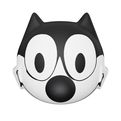 Felix the Cat スクイーズ・アンテナトッパーの3D/AR参考モデル。MOONEYES KGAZF454掲載寸法を基準に幅55×高さ50×奥行50mmで再現。写真による形状・塗装・穴の推定を含みます。柔らかさ・変形は再現していません。
